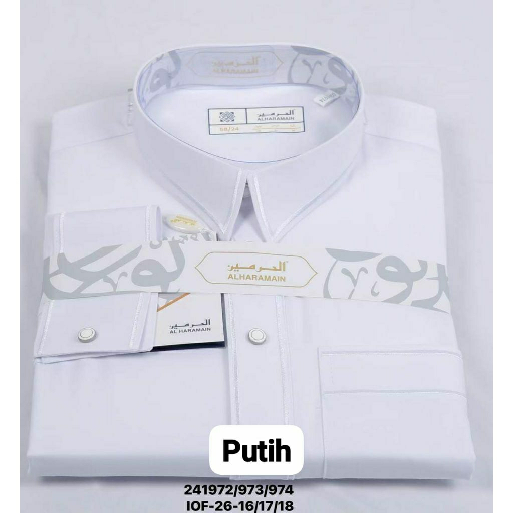 BISA COD KKM WOLL JUBAH AL HARAMAIN BAHAN WOL PREMIUM KERAH KEMEJA LENGAN PANJANG MANSET