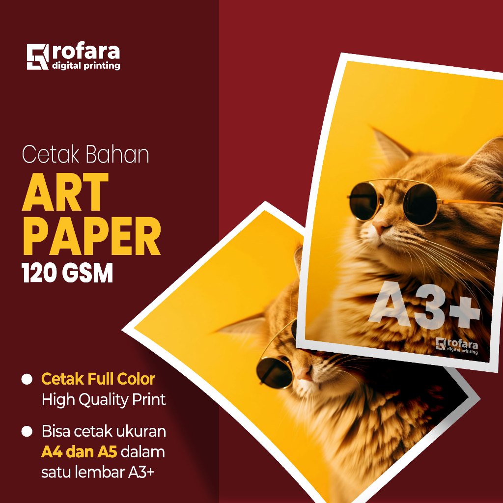 

Kertas Art Paper 120 gsm | Custom Size | Cetak Full Color - PROMO