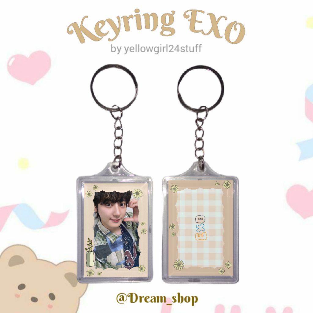 keyring Fan made kpop EXO  by yellowgirl24stuff / KEYCHAIN KPOP / GANCI GANTUNGAN ACRYLIC KUNCI