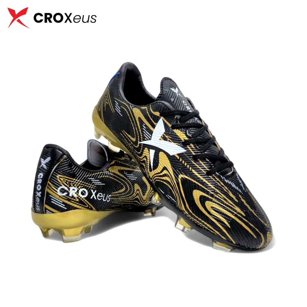 Grosir Croxeus - Sepatu Bola Anak Original Croxeus Superfly Jr Black/Gold