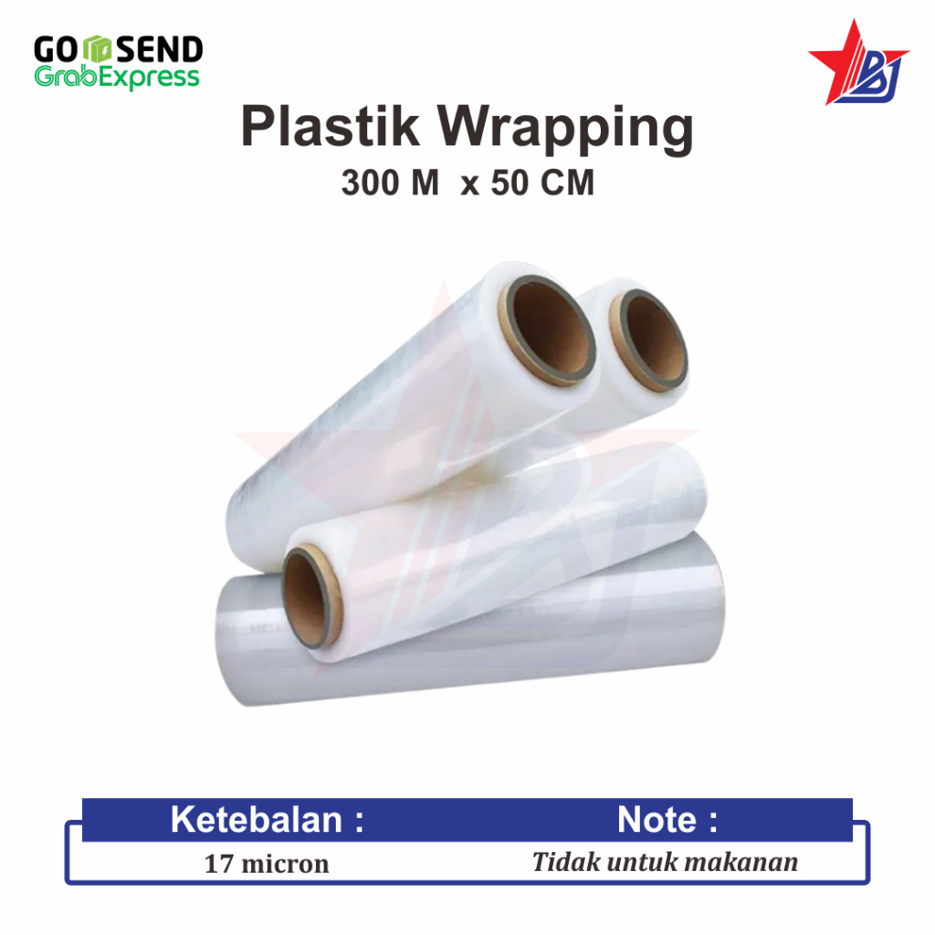 

PLASTIK WRAPPING STRECTH FILM PARCEL BUAH PACKING ROLL TERMURAH 50 CM x 300 M Plastik Wrapping Jogja