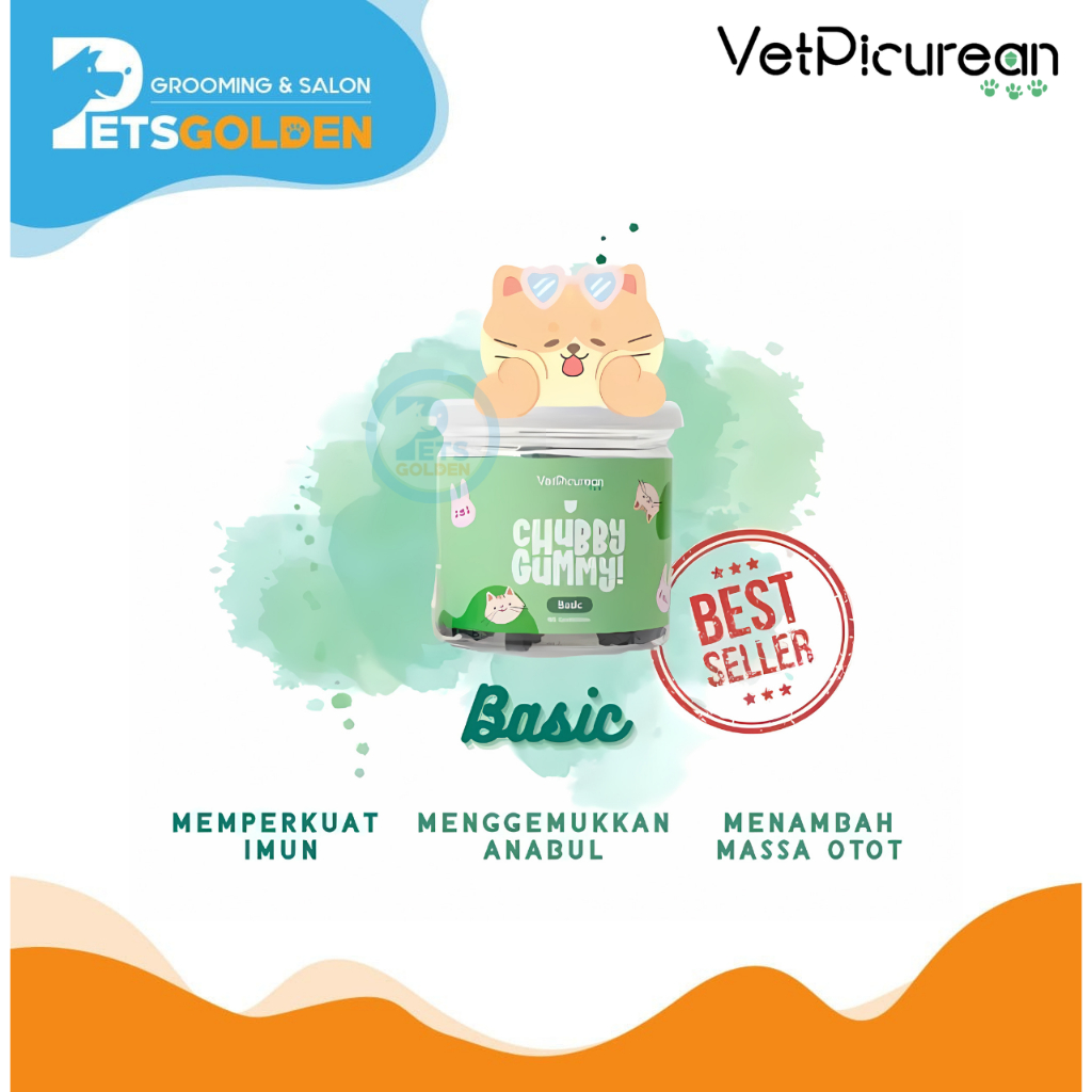 Vitamin Kucing Anjing VETPICUREAN Chubby Gummy Basic
