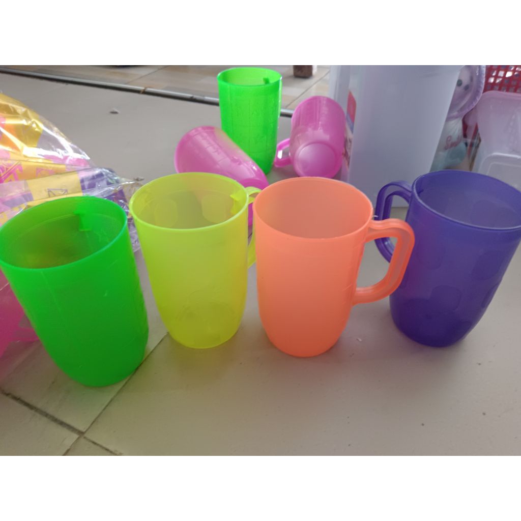 5271 - cangkir bir motif bintang motif lemon motif polkadot l gelas teh es