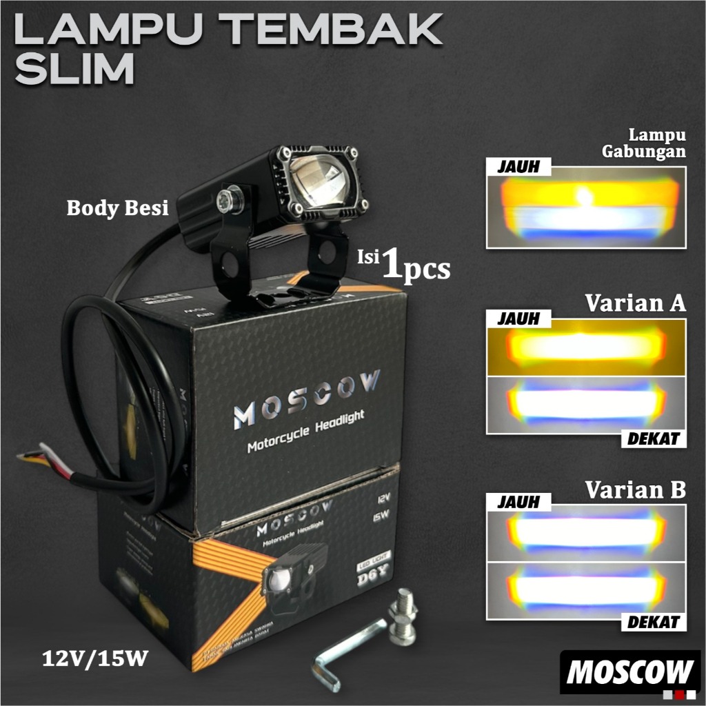 LED D6 Lampu LED Tembak Sorot Grill Mobil Motor D2 Slim Mini Laser Gun Kotak 1pcs 15W DC 12 - 36V LA