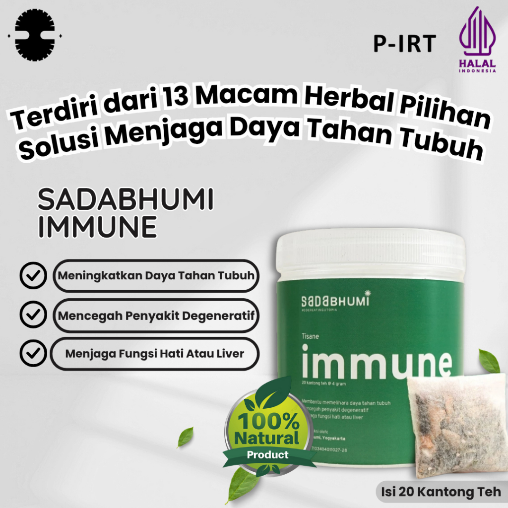 

Sadabhumi Immune - Minuman Herbal Untuk Menjaga Daya Tahan Tubuh Alami [20 Tea Bags]