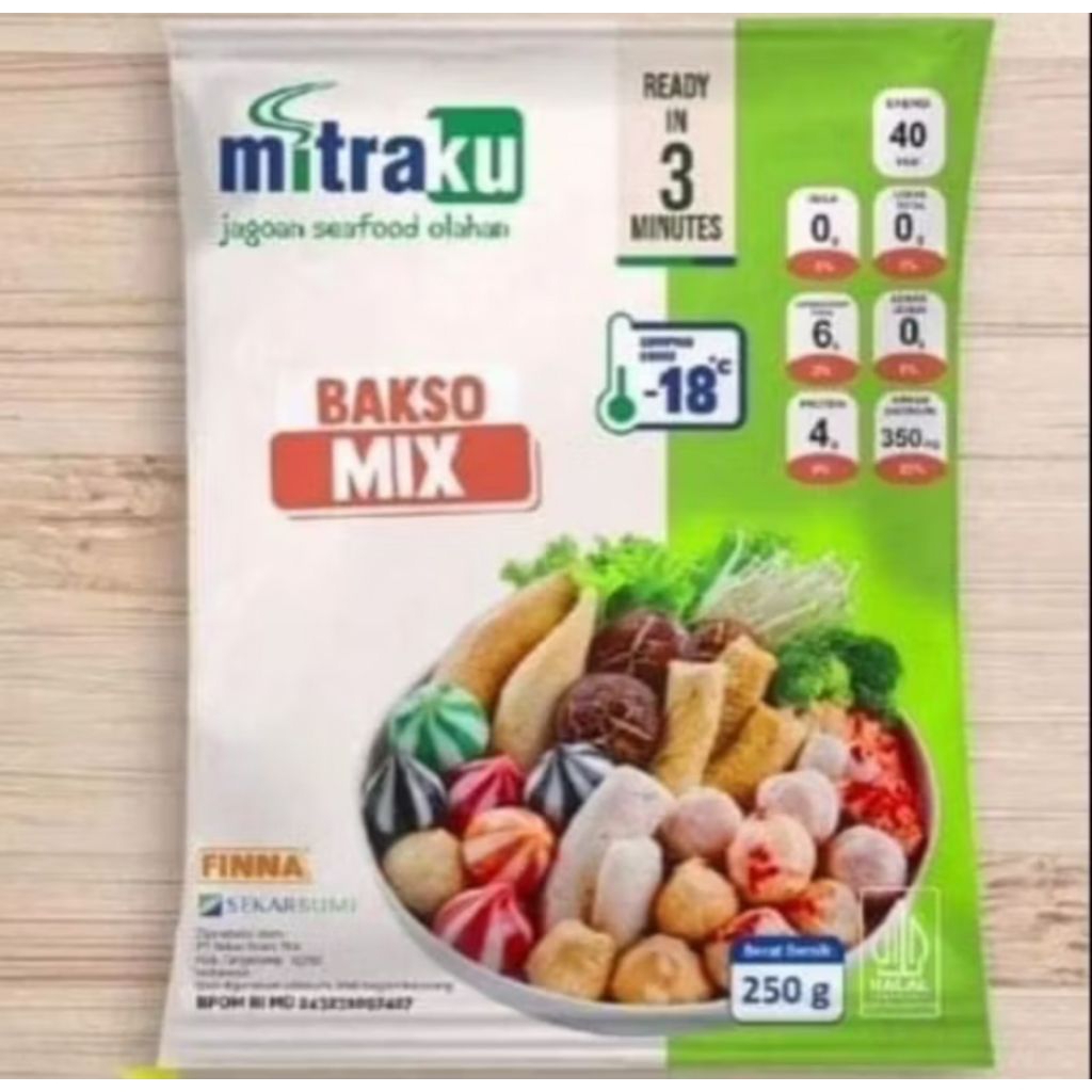 

mitraku bakso mix baso ikan campuran 500gr