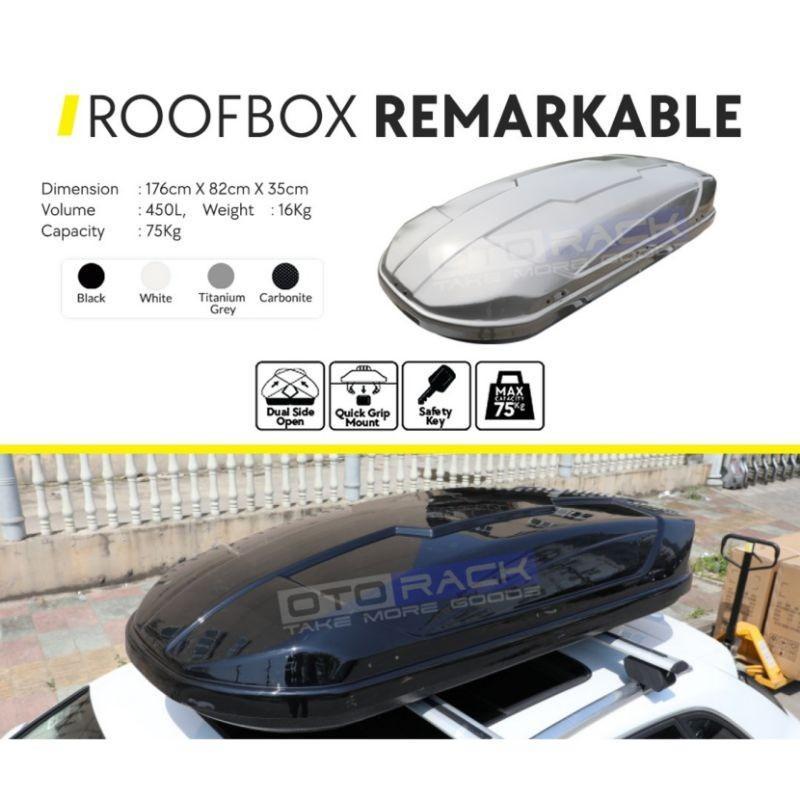 Roof Box Roofbox Bagasi atas OTORACK model Remarkable 450L