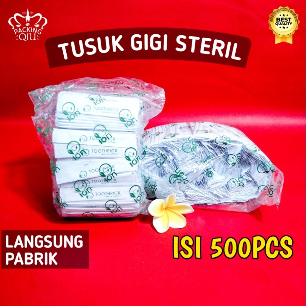 TUSUK GIGI STERIL // TUSUK GIGI ION // TUSUK GIGI STERIL ISI 500PCS
