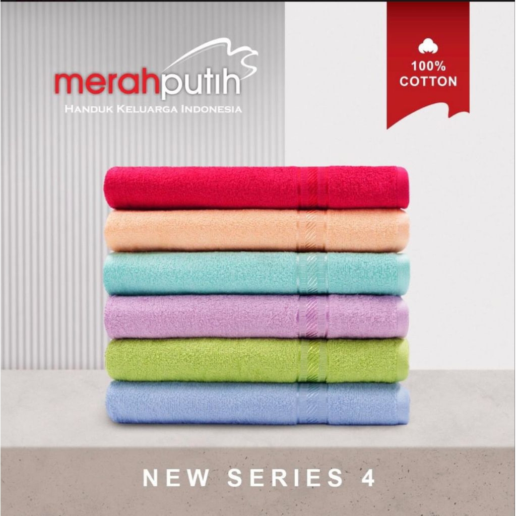 Handuk Merah Putih Lusinan isi 12 pcs / size 50 x 100 cm