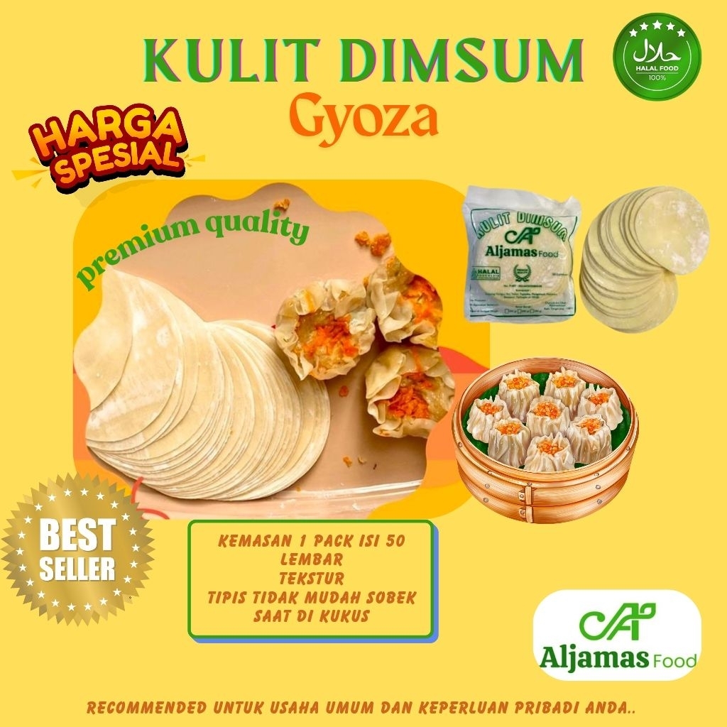 

KULIT DIMSUM KUNING UK 8 CM. ISI 50 LEMBAR