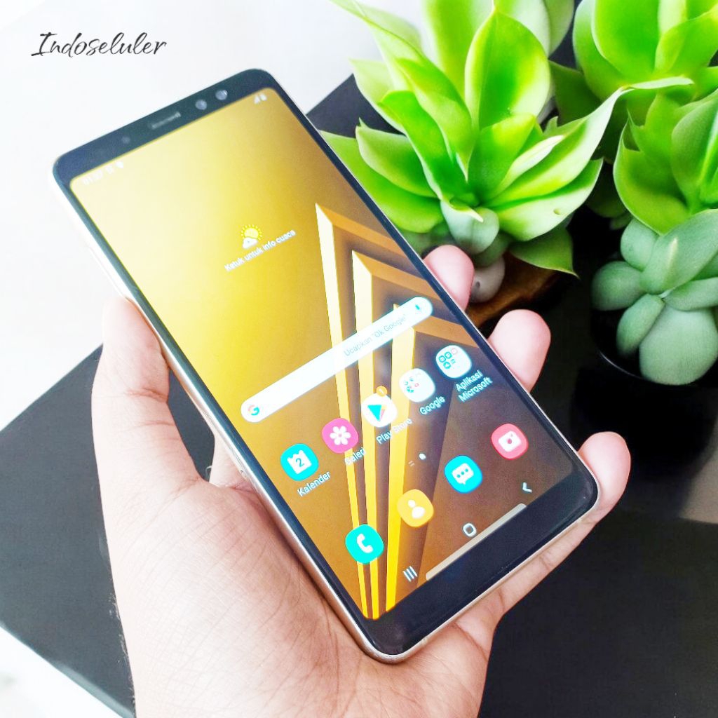 SAMSUNG GALAXY A8 PLUS 6/64 SECOND ORIGINAL NORMAL BERGARANSI BERKUALITAS HARGA TERJANGKAU