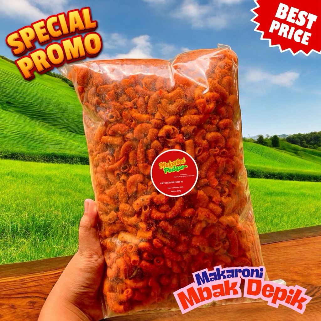 

Makroni Pedas Extra 1/4kg | Makroni Extrapedas | Makroni Termurah