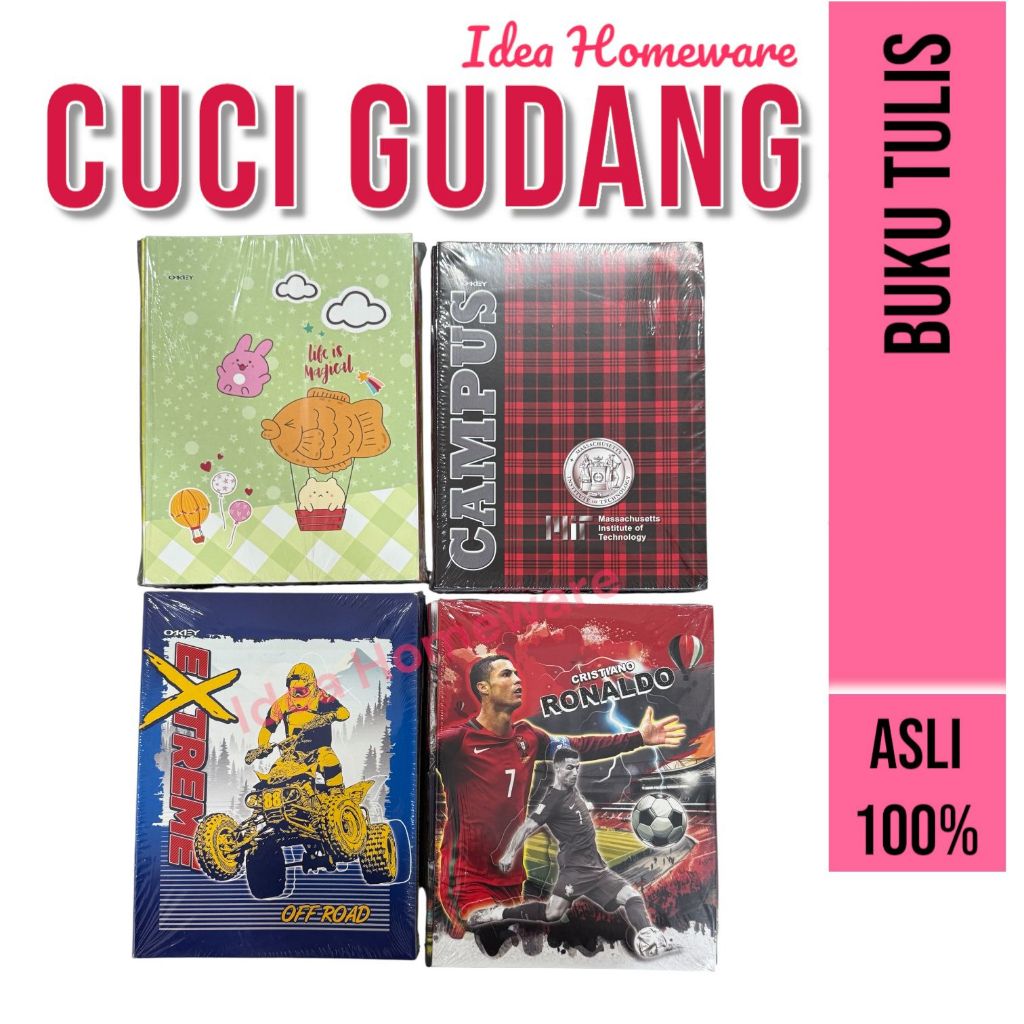 

Buku Tulis Sekolah 38 Lembar 1 pak isi 10 Buku OKEY