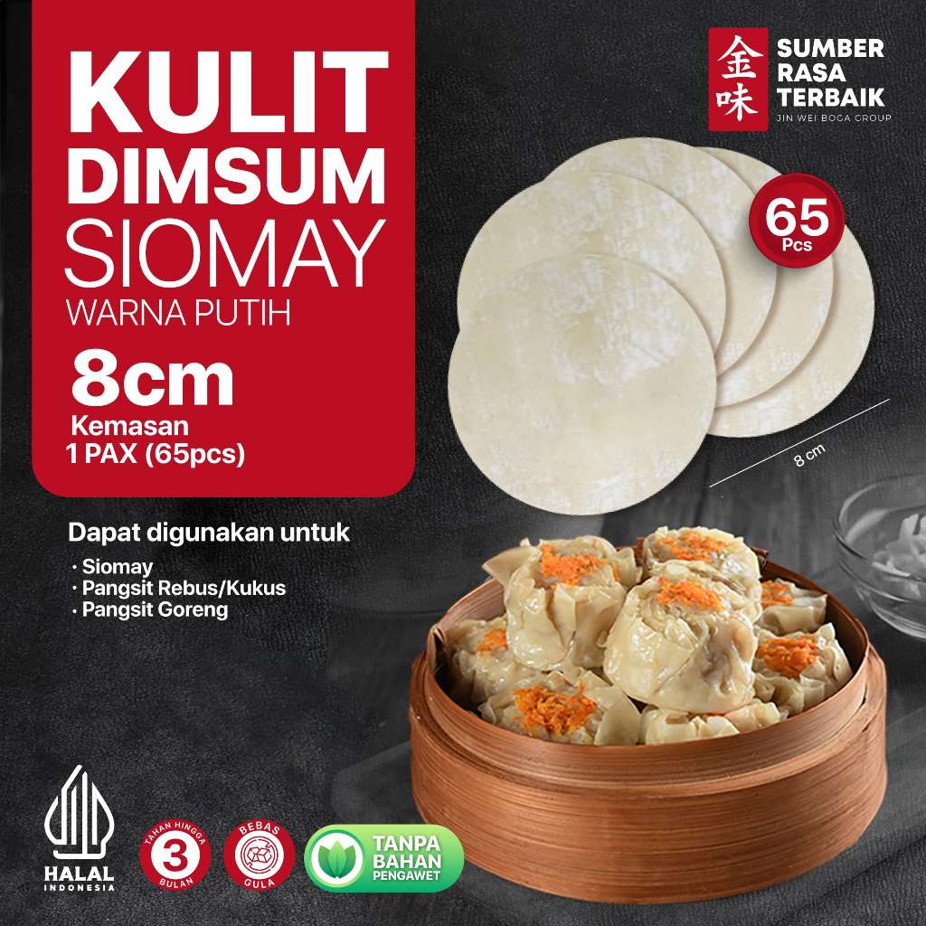 

SRT - KULIT DIMSUM SIOMAY 8CM HALAL / 65PCS / KULIT SIOMAY WARNA WARNA / KULIT DIMSUM LENTUR