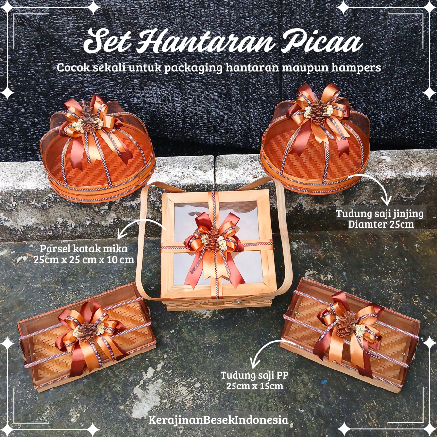 

SET HANTARAN PICAA BONUS PITA BOX HAMPERS PARSEL BAMBU seserahan pernikahan rustic parsel unik