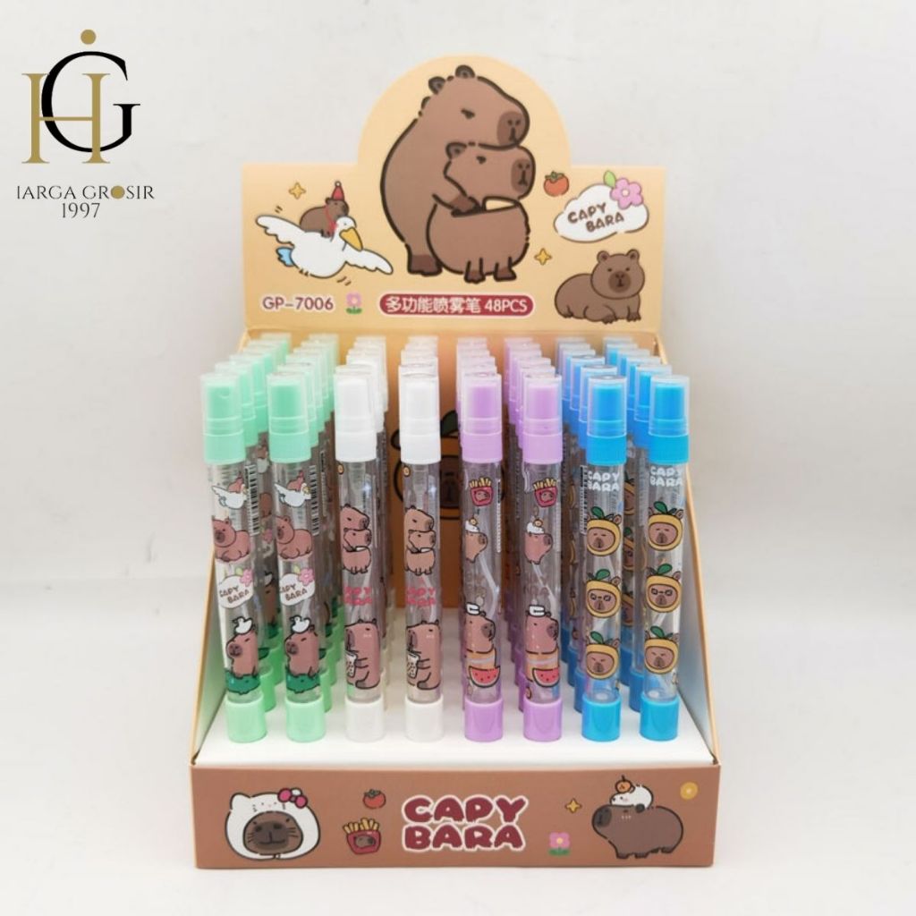 

4/8/12PCS PEN LUCU IMUT KADO UNIK SOUVERNIR PULPEN PARFUM FULLBODY CAPYBARA PGK-1927