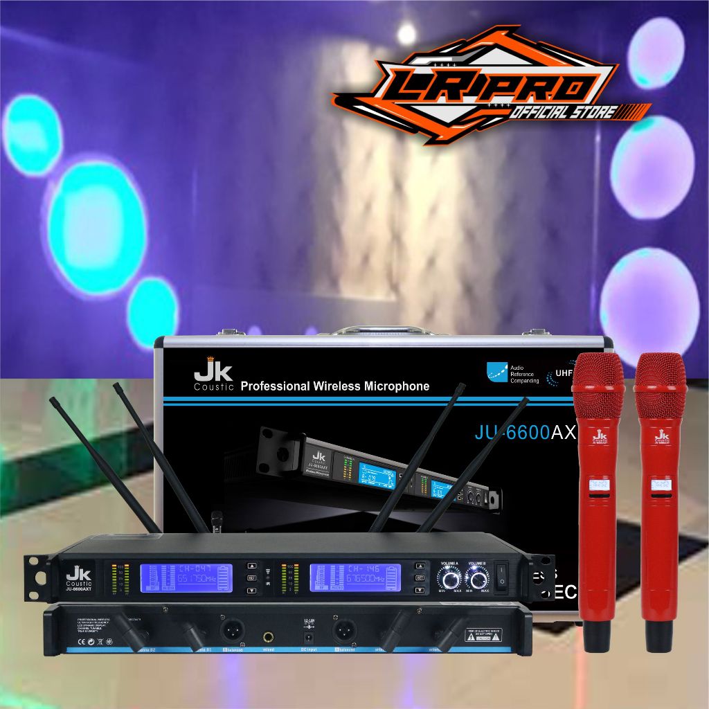 Microphone Wireless Jk Coustic JU 6600 AXT HH Merah
