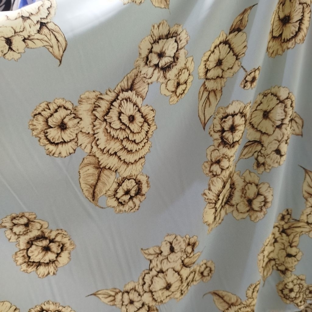 Bahan Satin Motif - Kain Saten Silk - Bahan Satin Silk Motif - Kain Kebaya - Kain Meteran - Bahan Sa
