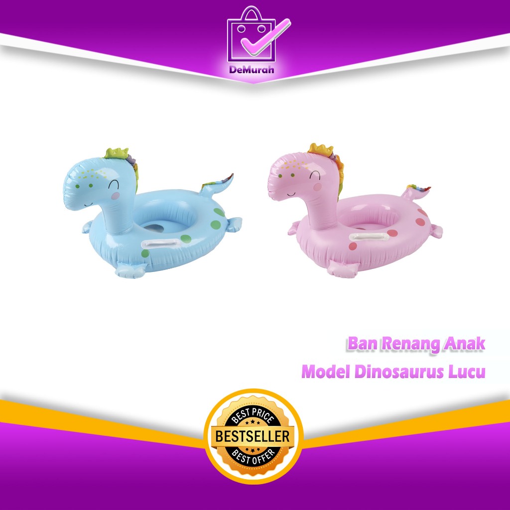 Ban Renang Anak Dinosaurus Lucu – Diameter 60cm | Pelampung Bayi Aman & Nyaman A201