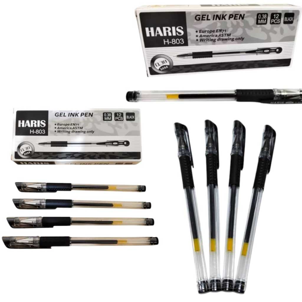 

Pulpen Gel / Gel Pen Ink 0.38 Mm Tinta Hitam Isi 12 Pcs Murah