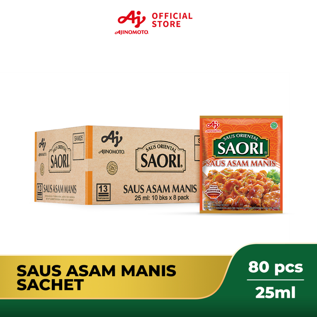 

SAORI® Saus Asam Manis Oriental Sachet 25 ml - 1 Karton