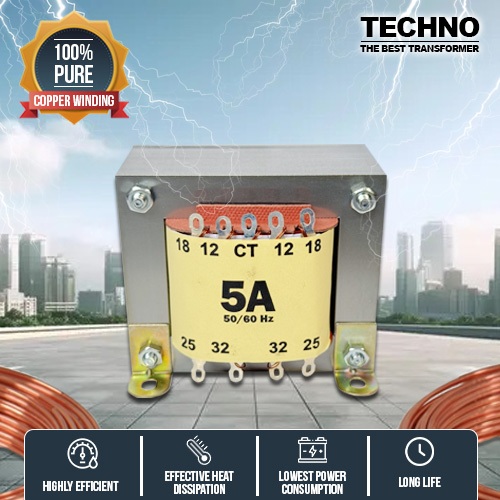 TRAFO 5 AMPERE CT 32 FULL TEMBAGA MURNI IMPOR BEST QUALITY