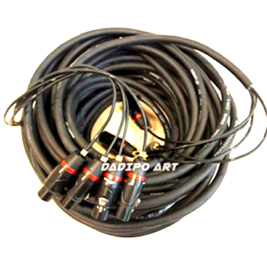 (20 meter) Kabel Audio Snake Cable Isi 4Ch 4 Channel 4Cenel Konektor SPL Audio Xlr Male+Female