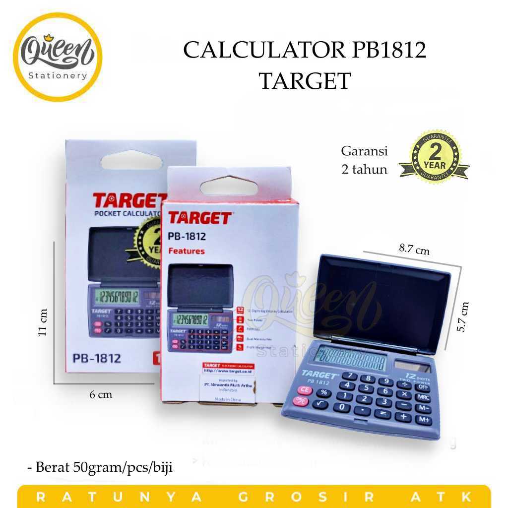 

1 PCS CALCULATOR 12 DIGITS PB-1812 / ALAT HITUNG / KALKULATOR TARGET