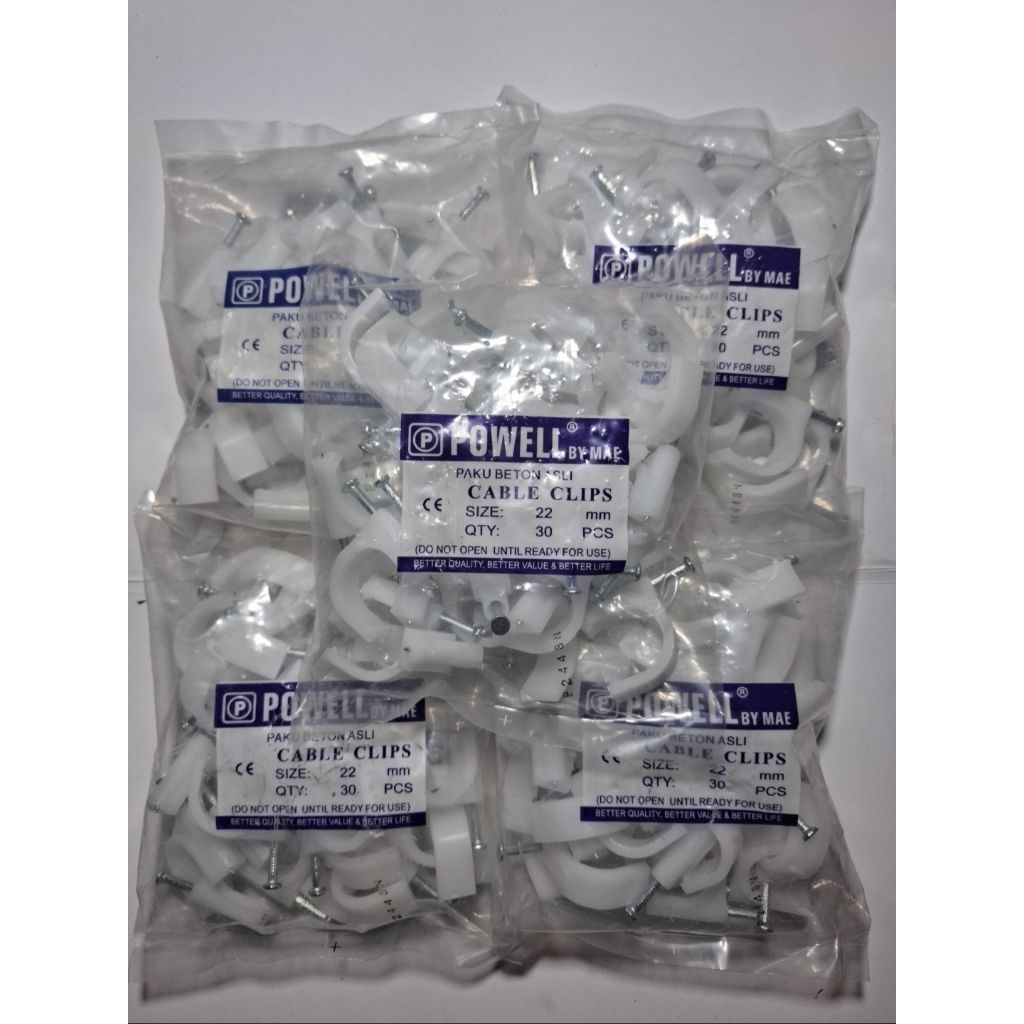 Klem kabel listrik paralon Powell 22mm isi 30pcs