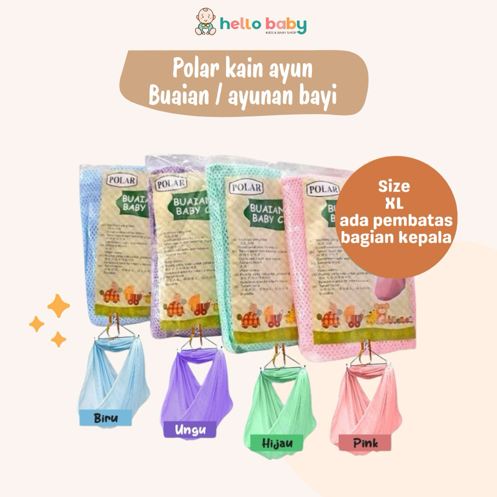 Polar kain ayun jumbo dengan pembatas bagian kepala | Kain ayun jaring -XL