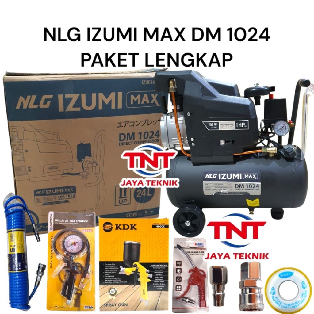 NLG IZUMI MAX DM 1024 MESIN KOMPRESOR ANGIN 1HP IZUMI MAX DM1024 / AIR COMPRESSOR IZUMI MAX DM 1024
