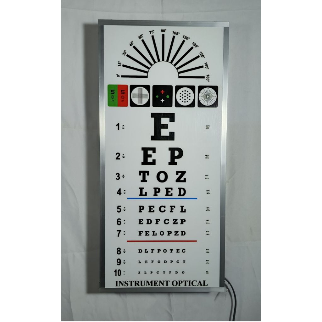 snellen chart/snellen chart elektrik/alat periksa mata/alat tes mata/snellen eye/ototip
