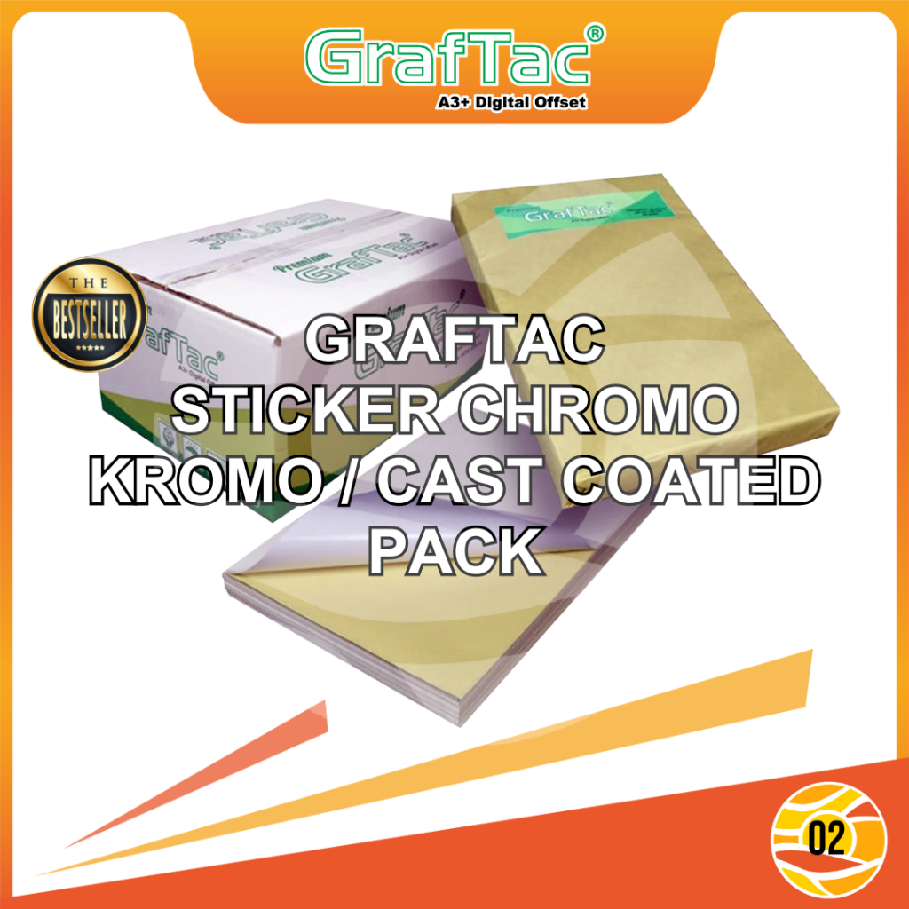 

Instant Graftac Stiker Kromo A3+ Bontak Sticker Cast Coated Digital Print - Box isi 4 pack