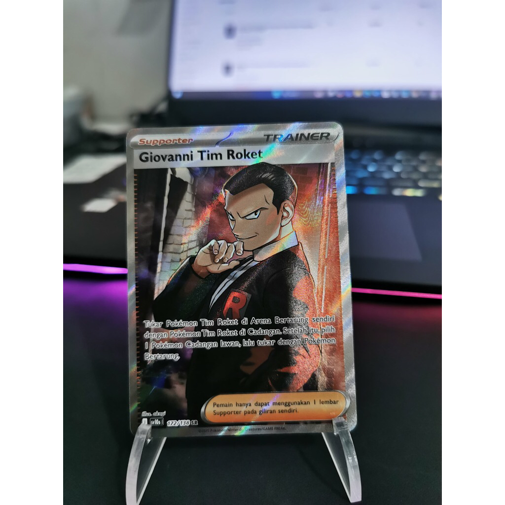 Pokemon TCG Indonesia SV10s Supporter Giovanni Tim Roket 172/138 SR