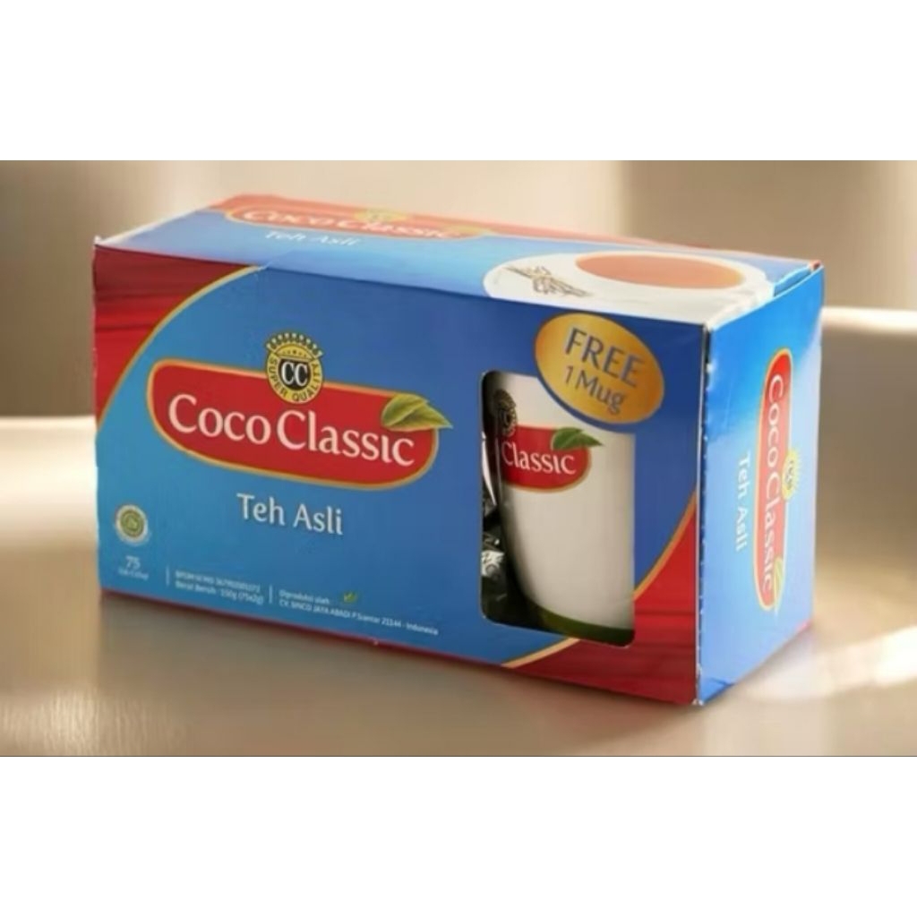 

COCO CLASSIC TEH HITAM CELUP FREE 1 MUG ISI 75