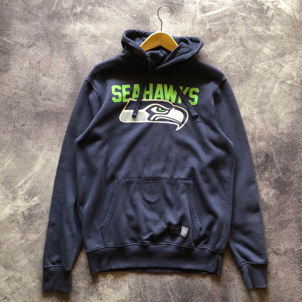 Hoodie NFL SEAHAWK Second Size L,hoodie biru second hoodie big logo second hoodie team apparel secon
