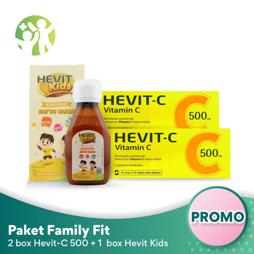 Paket Family Fit (2 box Hevit-C 500 + 1 Btl Hevit Kids)