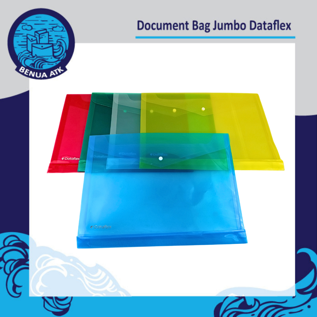 

Map Plastik Kancing / Document Bag Jumbo Dataflex isi 12pcs DF-7112