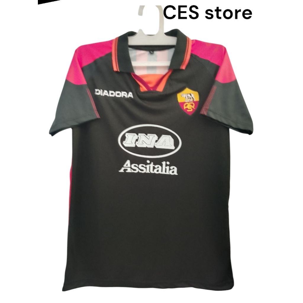 jersey baju bola retro sport vintage as roma third 1997