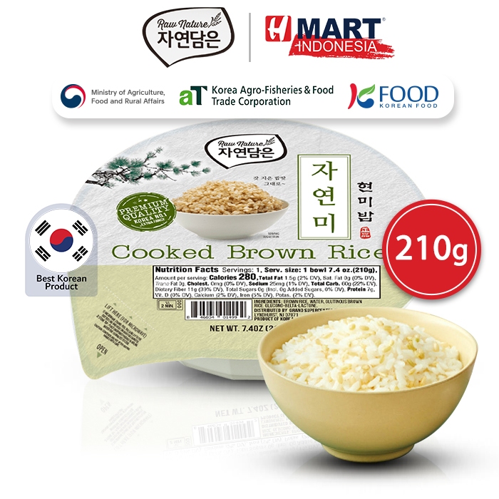 

RAW NATURE Cooked Brown Rice - Nasi Merah Instan Korea 210g