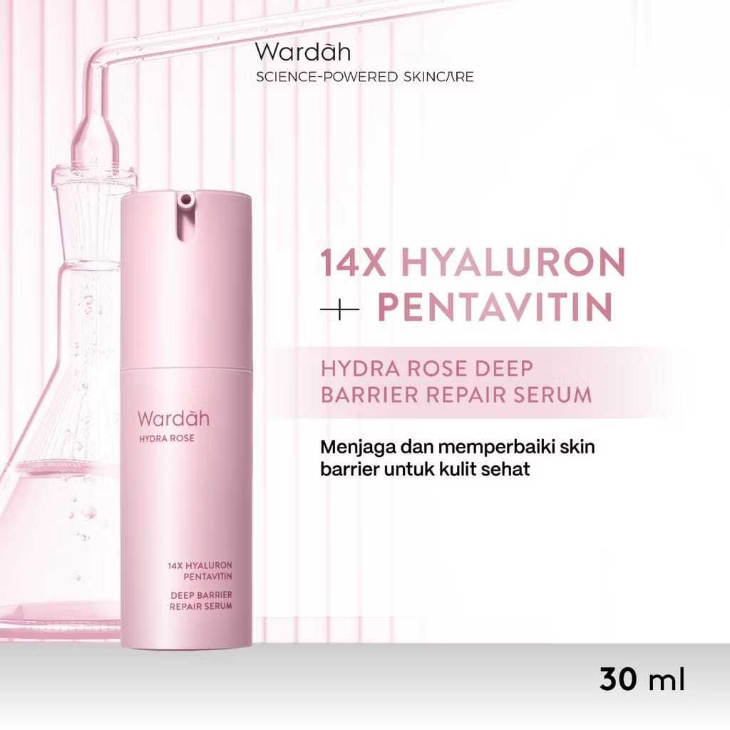 Wardah Hydra Rose 14X Hyaluronic Pentavitin Deep Barrier Repain Serum