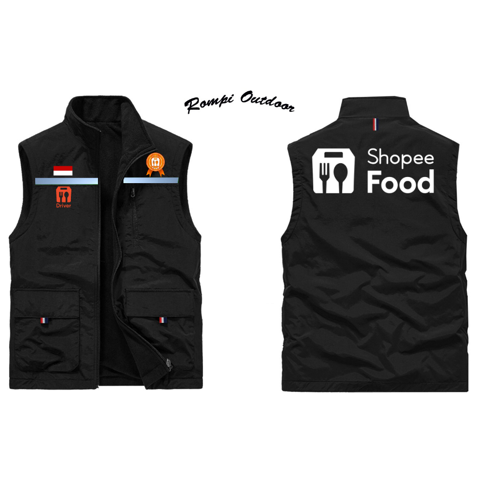 Rompi Vest Driver Shopee Food | Rompi Ojol Shopee Food | Rompi Kasual Shopee Food | Rompi Motor | Ro