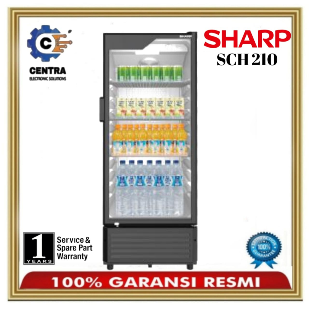 Showcase 1 Pintu Sharp 200 Liter Display Cooler SCH-210FS