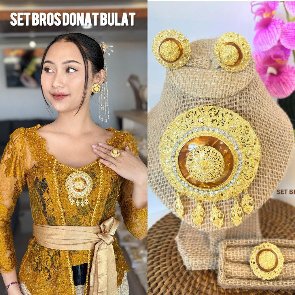 STARLIGHT BALI - Set Bros Donat/Bros Alpaka / aksesoris bali / alpaka bali / bros bali / bros pin