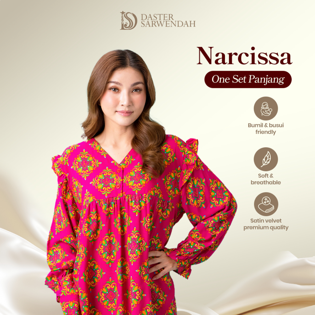 Ay00 Daster Sarwendah - NARCISSA - One Set Panjang