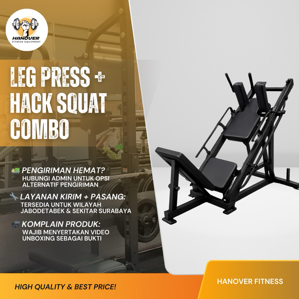 HANOVER FITNESS | Leg Press + Hack Squat Combo IMPORT Komersial Machine Leg Press