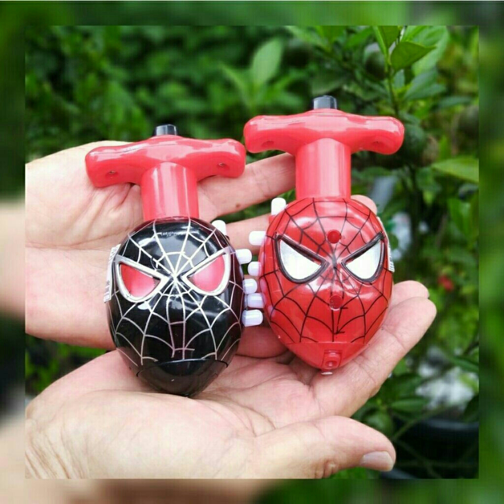 Mainan Anak Gangsing Lampu Spiderman