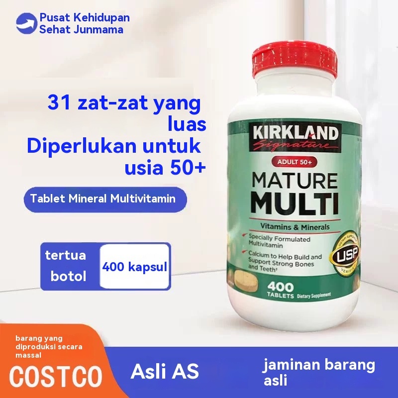 Kirkland Signature Adult 50+ Mature Multi Isi 400 Tablets-AMS