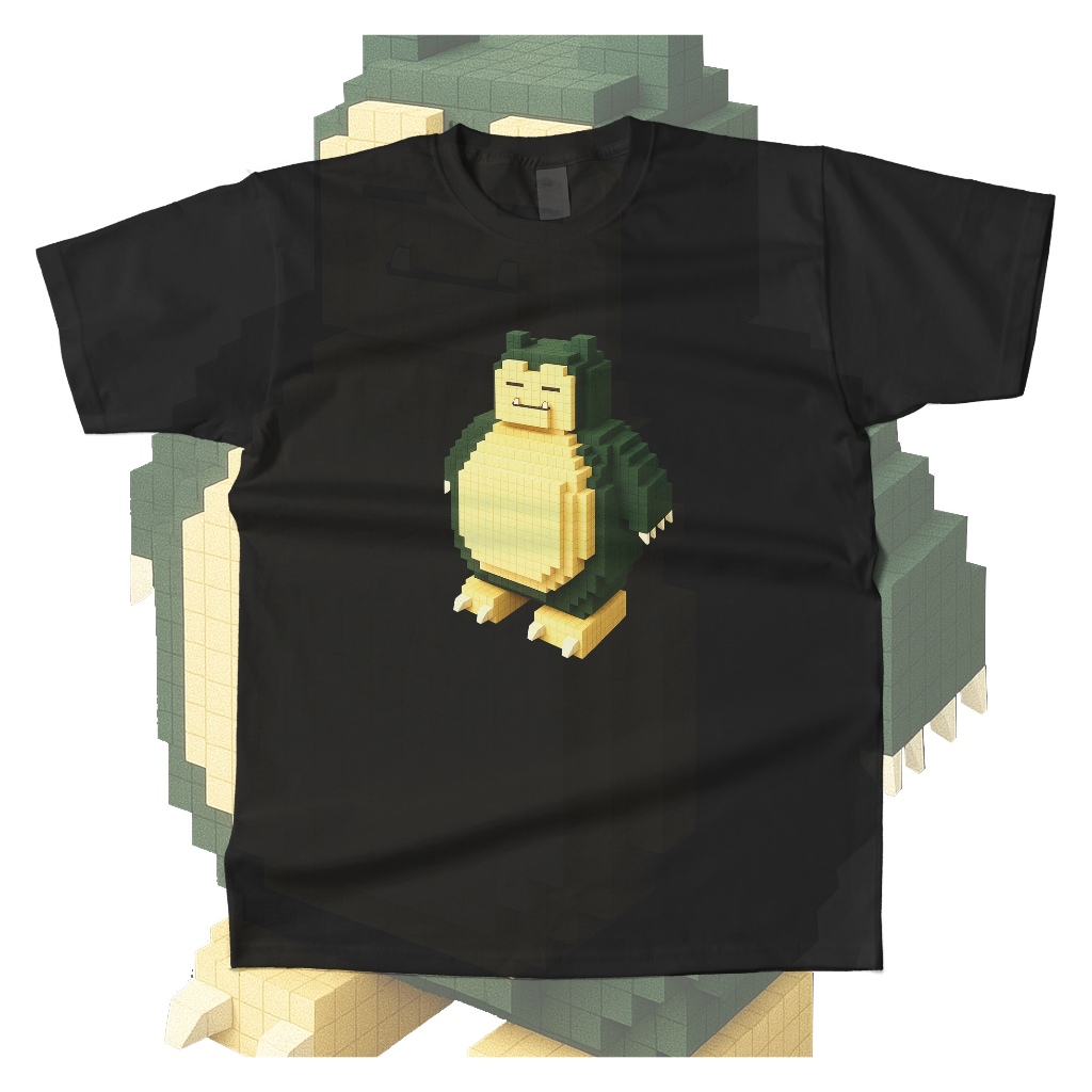 Kaos Pokemon Snorlax Voxel Art