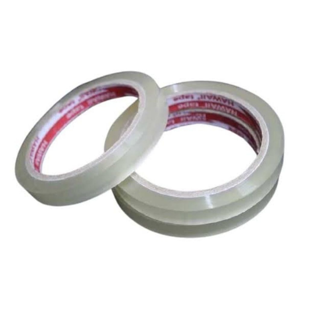 

Lakban bening ukuran kecil 1/2inc - 1cm